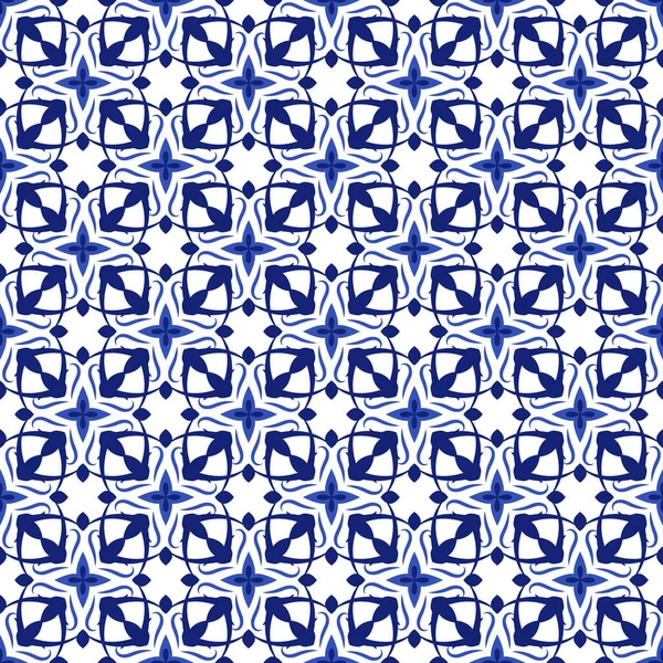 Azulejos carrelage ornemental traditionnel portugais — Image vectorielle