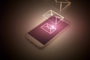 SMS uyarı cep telefonu parlak büyülü ışık
