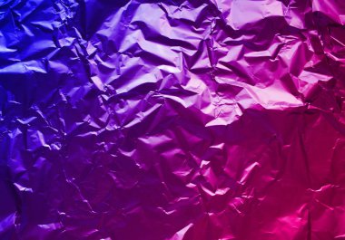 Renkli doku buruşuk parlak kağıt. Ultraviyole arka plan