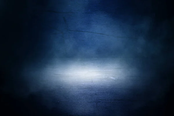 Hintergrund Eines Leeren Dunklen Raumes Mit Neonlicht Abstrakter Hintergrund Mit — Stockfoto