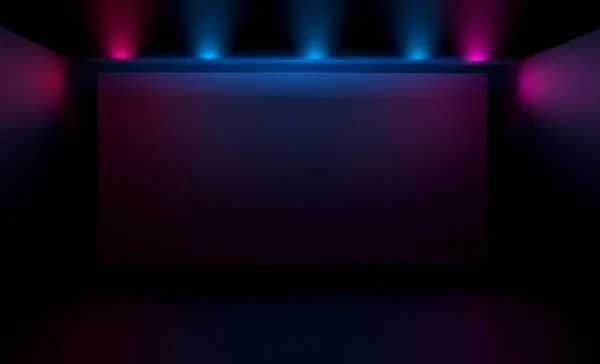 Background Empty Room Night Smoke Neon Light Dark Abstract Background — Stock Photo, Image