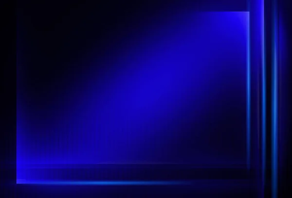Fondo Abstracto Azul Oscuro Con Líneas Verticales Horizontales Brillo Neón —  Fotos de Stock