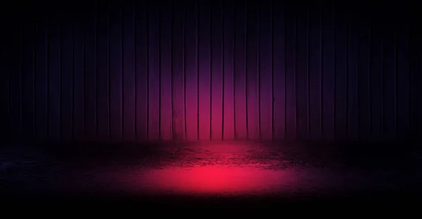 arka plan beton dumanlı karanlık bir boş oda kat ve ahşap duvarlar