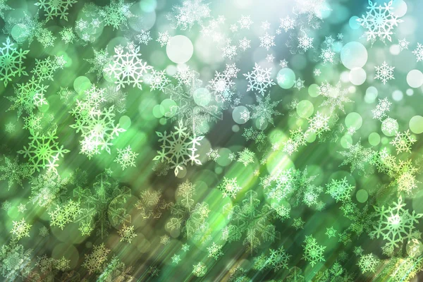 モミの枝 雪とボケとクリスマスの背景 — ストック写真