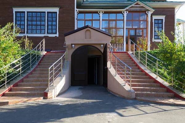 Steps Stairs Building Street Two Stairs Door — Stock Photo, Image