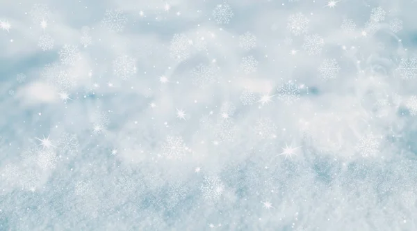 Sneeuw Textuur Achtergrond Kerstmis Blauwe Achtergrond Sterren Sneeuwvlokken — Stockfoto