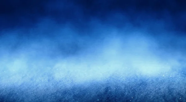 Blue Abstract Snow Background Bokeh Smoke Glow — Stock Photo, Image