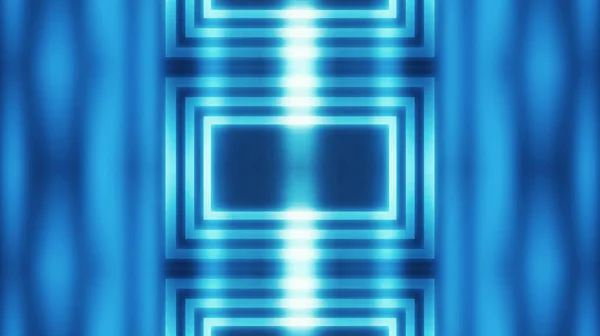 Fondo oscuro futurista abstracto con formas de neón, luces de neón azules . — Foto de Stock