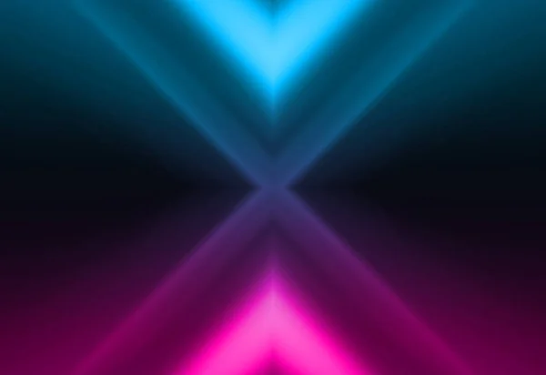 Scuro sfondo futuristico astratto. Linee e forme al neon. Neon bagliore e raggi su uno sfondo scuro — Foto Stock