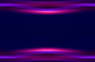 Neon ultraviyole çizgileri ve dalgaları olan karanlık soyut bir zemin. Işık neon etkisi. Lazer ışığı gösterisi, enerji dalgaları.
