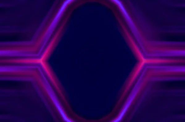 Donkere Abstracte Achtergrond Met Neon Ultraviolette Lijnen Golven Licht Neon — Stockfoto