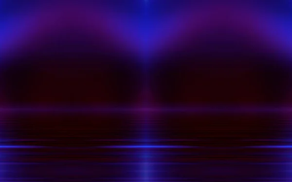 Donkere Abstracte Achtergrond Met Neon Ultraviolette Lijnen Golven Licht Neon — Stockfoto