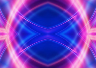 Neon çizgileri olan parlak soyut fütüristik arka plan. Işık neon etkisi. Lazer ışığı gösterisi, enerji dalgaları, ışık parıltısı.