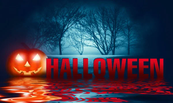 Dunkler Abstrakter Hintergrund Für Eine Halloween Party Leere Banner Unter — Stockfoto