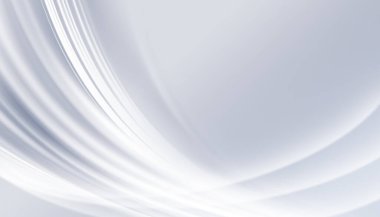Soyut beyaz ve gri fütüristik arka plan. Işık çizgileri, dalgalar. Boş gradyan pankartı.