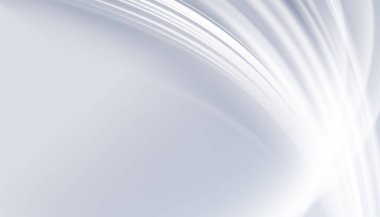 Soyut beyaz ve gri fütüristik arka plan. Işık çizgileri, dalgalar. Boş gradyan pankartı.