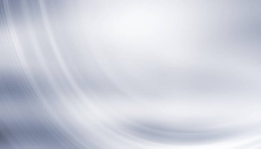 Soyut beyaz ve gri fütüristik arka plan. Işık çizgileri, dalgalar. Boş gradyan pankartı.