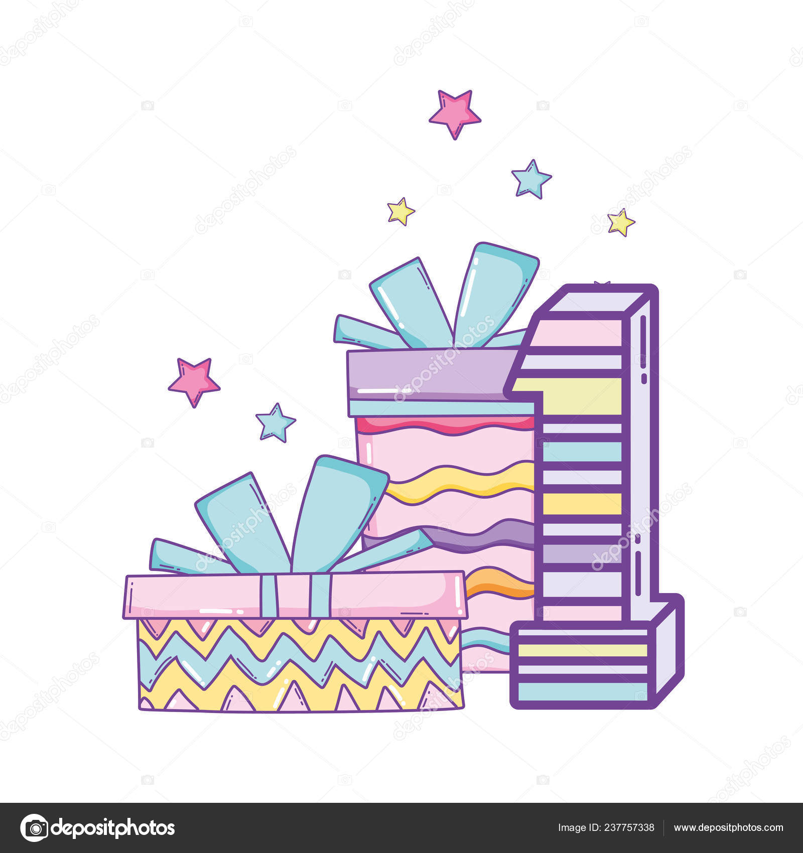 Cadeau Anniversaire Pour Enfants Avec Bougie Dessins Animes Mignons Illustration Image Vectorielle Stockgiu C Cadeau Anniversaire Pour Enfants Avec Bougie Dessins Animes Mignons Illustration Image Vectorielle Stockgiu C