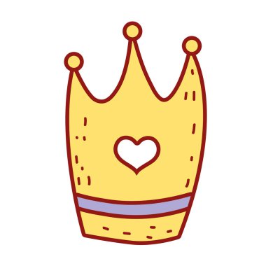 Kraliçe tacı simge vektör illüstrasyon izole