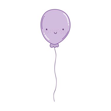 Şirin Doğum günü gülümseyen karikatür balonlar