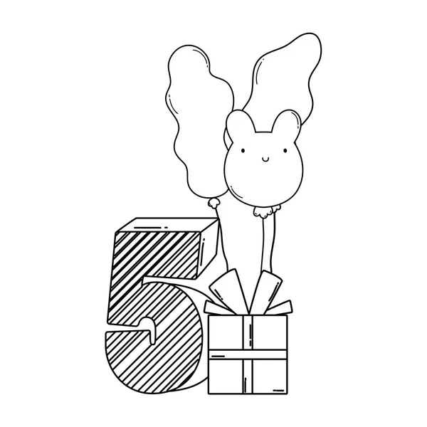 Giftbox와 일러스트 그래픽 디자인 — 스톡 벡터