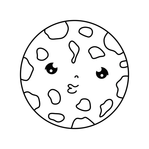 Γλυκό Μπισκότο Kawaii Χαρακτήρα Διανυσματικά Εικονογράφηση Σχεδιασμός — Διανυσματικό Αρχείο