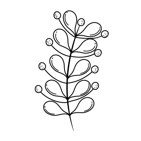 Weihnachten Blätter Dekoration Symbol Vektor Illustration Design — Stockvektor