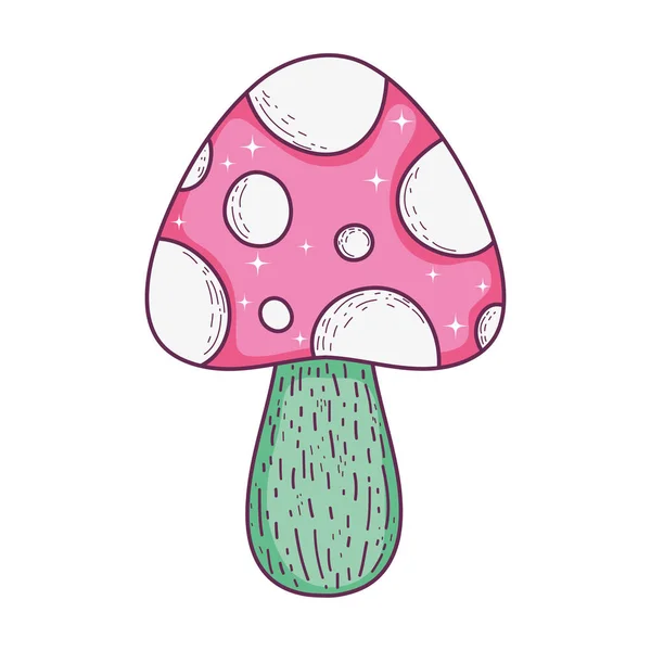 Mignon Petit Champignon Icône Vecteur Illustration Design — Image vectorielle