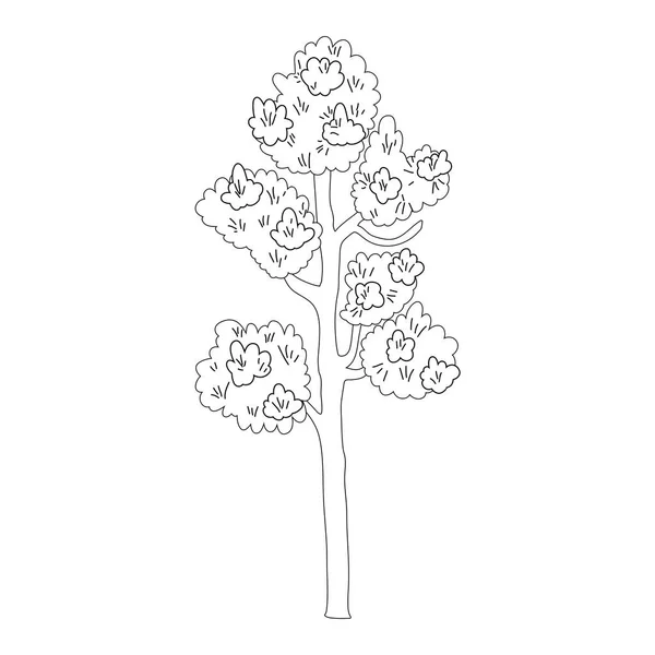 Árbol Planta Aislado Icono Vector Ilustración Diseño — Vector de stock