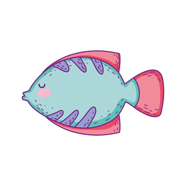 Mignon Conte Fées Icône Poisson Vecteur Illustration Conception — Image vectorielle