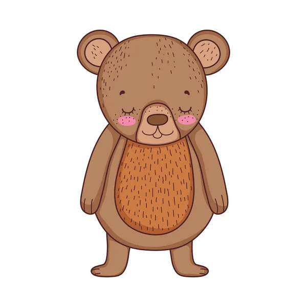 Милий Маленький Ведмідь Значок Векторний Дизайн Ілюстрації — стоковий вектор