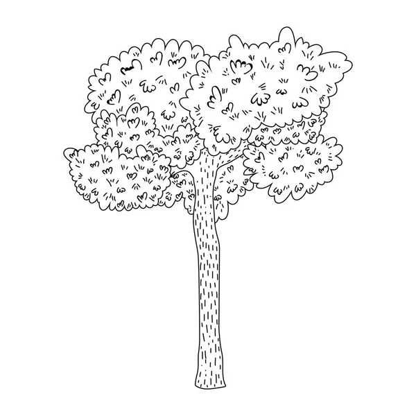 Ekoloji Ağaç Bitki Simge Vektör Çizim Tasarım — Stok Vektör