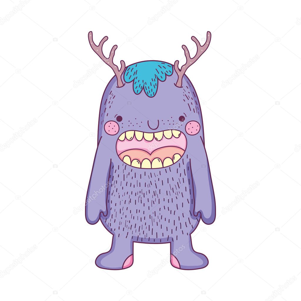 fairytale monster character icon vector illustration design