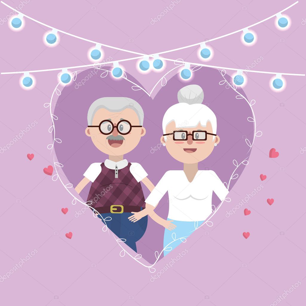 Grandparents Elderly Lovely Couple Cartoon Vector Illustration Graphic Design Premium Vector In Adobe Illustrator Ai Ai Format Encapsulated Postscript Eps Eps Format