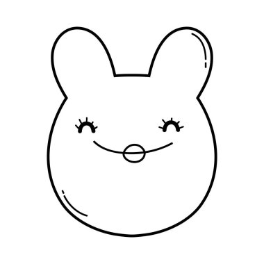 Vektör çizim grafik tasarım şeklinde balon sevimli hayvan