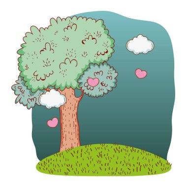 ağaç şirin doğa vektör halat