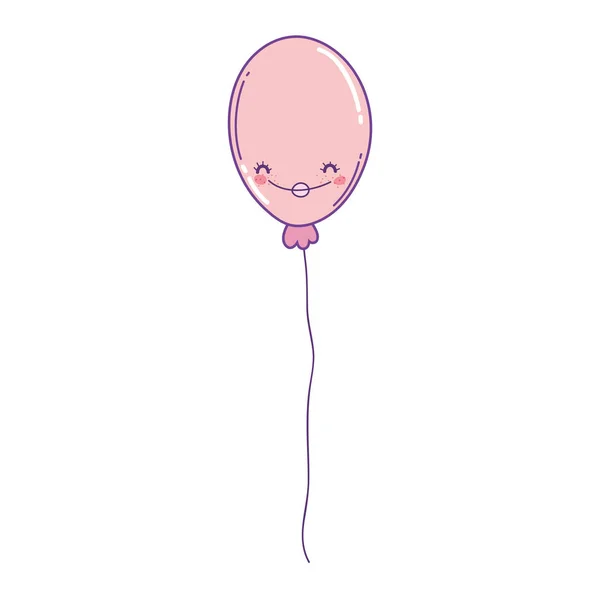 Leuke Verjaardag Glimlachend Ballonnen Cartoon — Stockvector