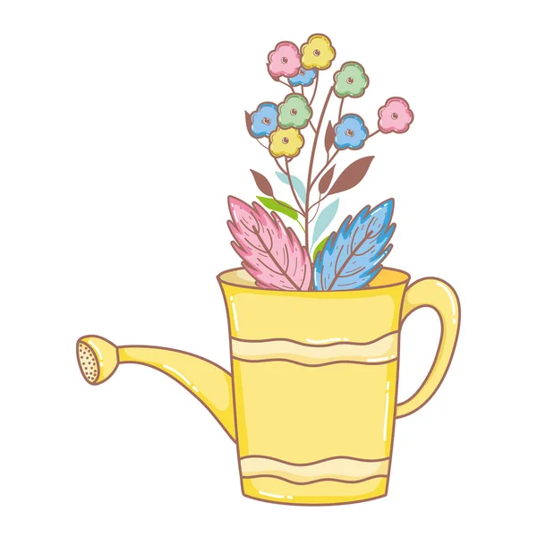 Gardener Shower Sprinkler Flowers Vector Illustration Design — Stock Vector