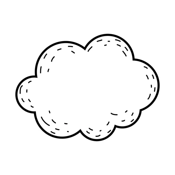 Schattig Fairytale Wolk Pictogram Vector Illustratie Ontwerp — Stockvector