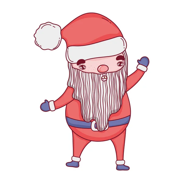 Schattig Christmas Santa Claus Characterdesign Vector Illustratie — Stockvector