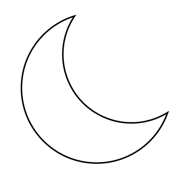 Милий Місяць Мультфільм Ізольовані Векторні Ілюстрації Графічний Дизайн — стоковий вектор