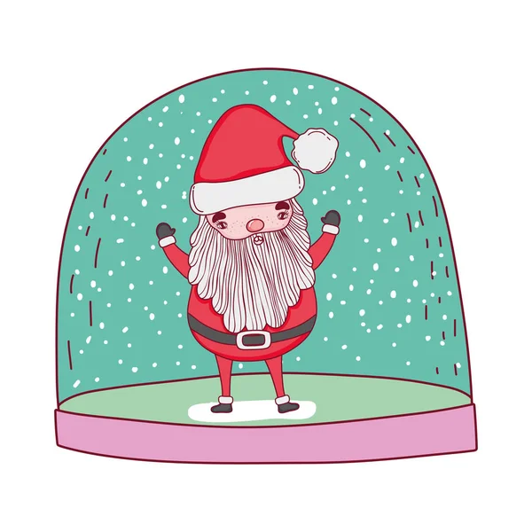 Niedlich Weihnachten Weihnachtsmann Charakter Vektor Illustration Design — Stockvektor