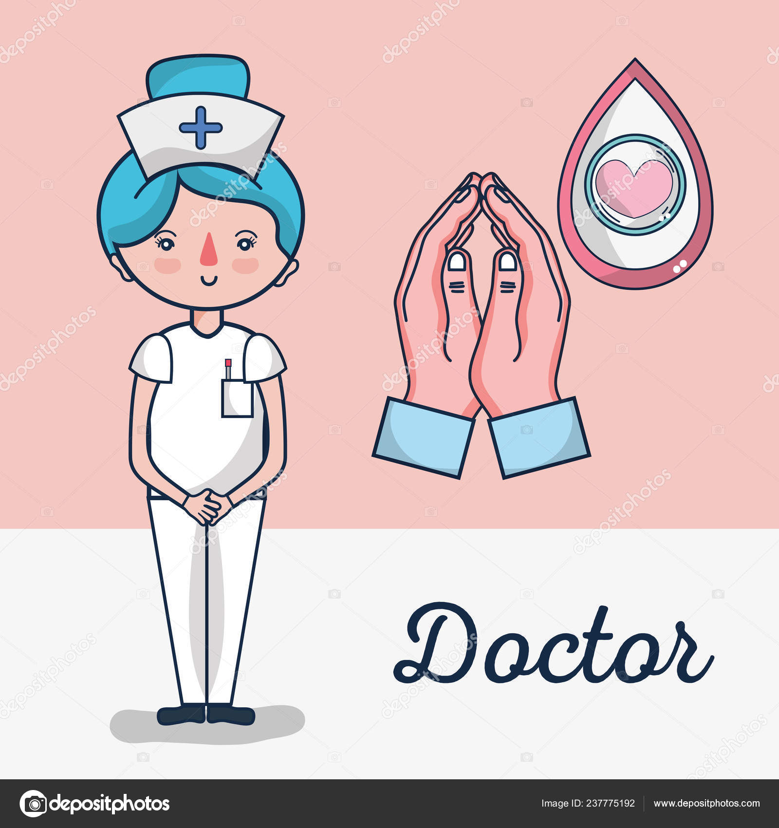 Ilustração Da Enfermeira Dos Desenhos Animados Royalty Free SVG