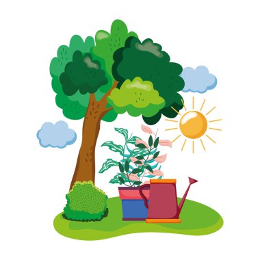 houseplant alan vektör çizim tasarım ile Bahçe Yağmurlama