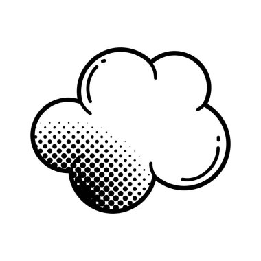 bulut pop sanat stil vektör çizim tasarım