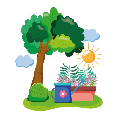 houseplant alan vektör çizim tasarım ile Bahçe Yağmurlama