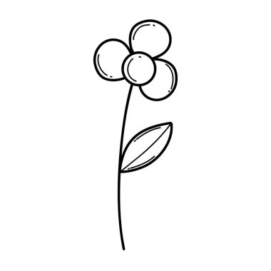 vektör çizim tasarım ile sevimli çiçek yaprakları