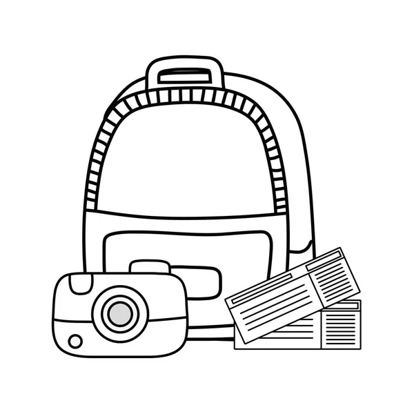 Travel Bag Tourism Icon Vector Illustration Design — Stock Vector