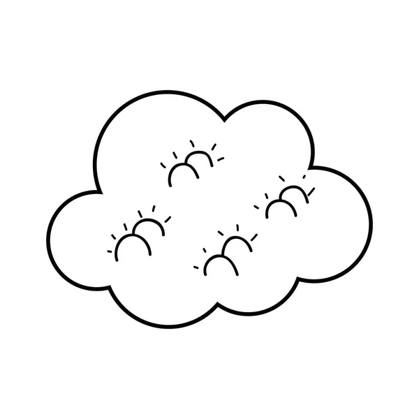 Niedlich Märchenhaft Wolke Symbol Vektor Illustration Design — Stockvektor