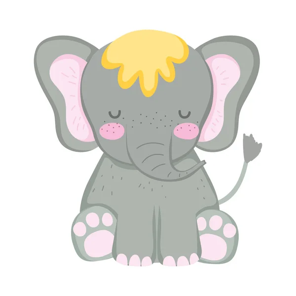 Design Ilustração Vetor Caráter Elefante Bonito Pequeno — Vetor de Stock